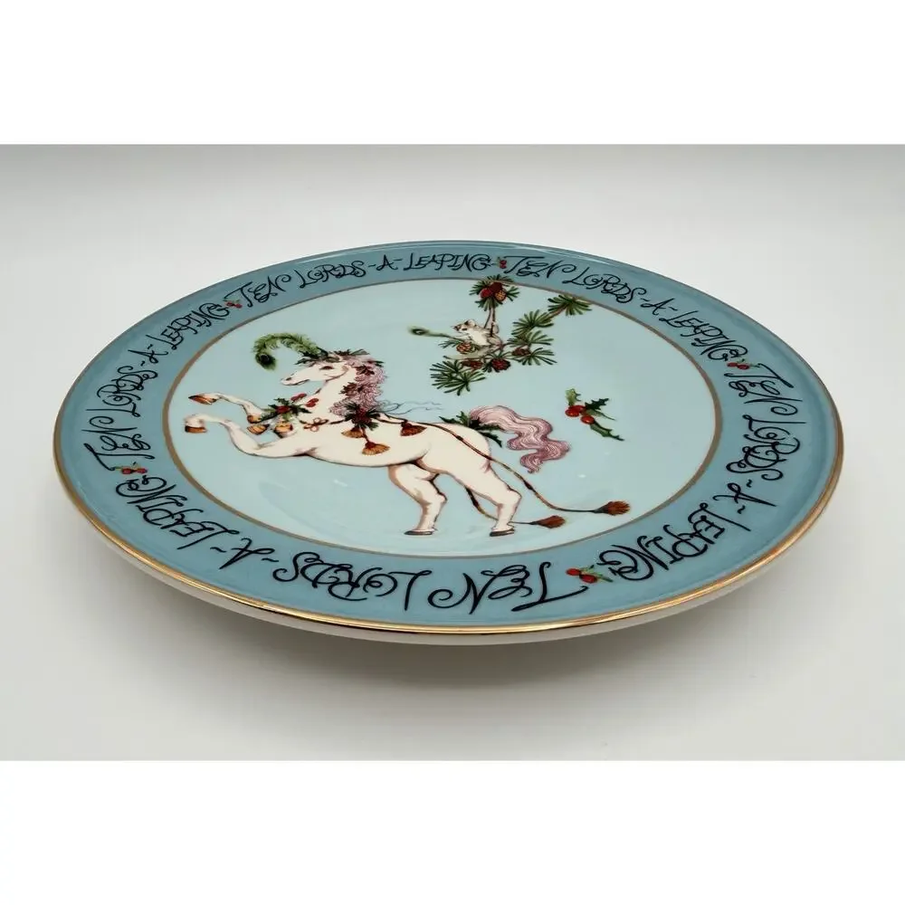 Anthropologie Phannapast Taychamaythakool 12 Days of Christmas Dessert Plate #10